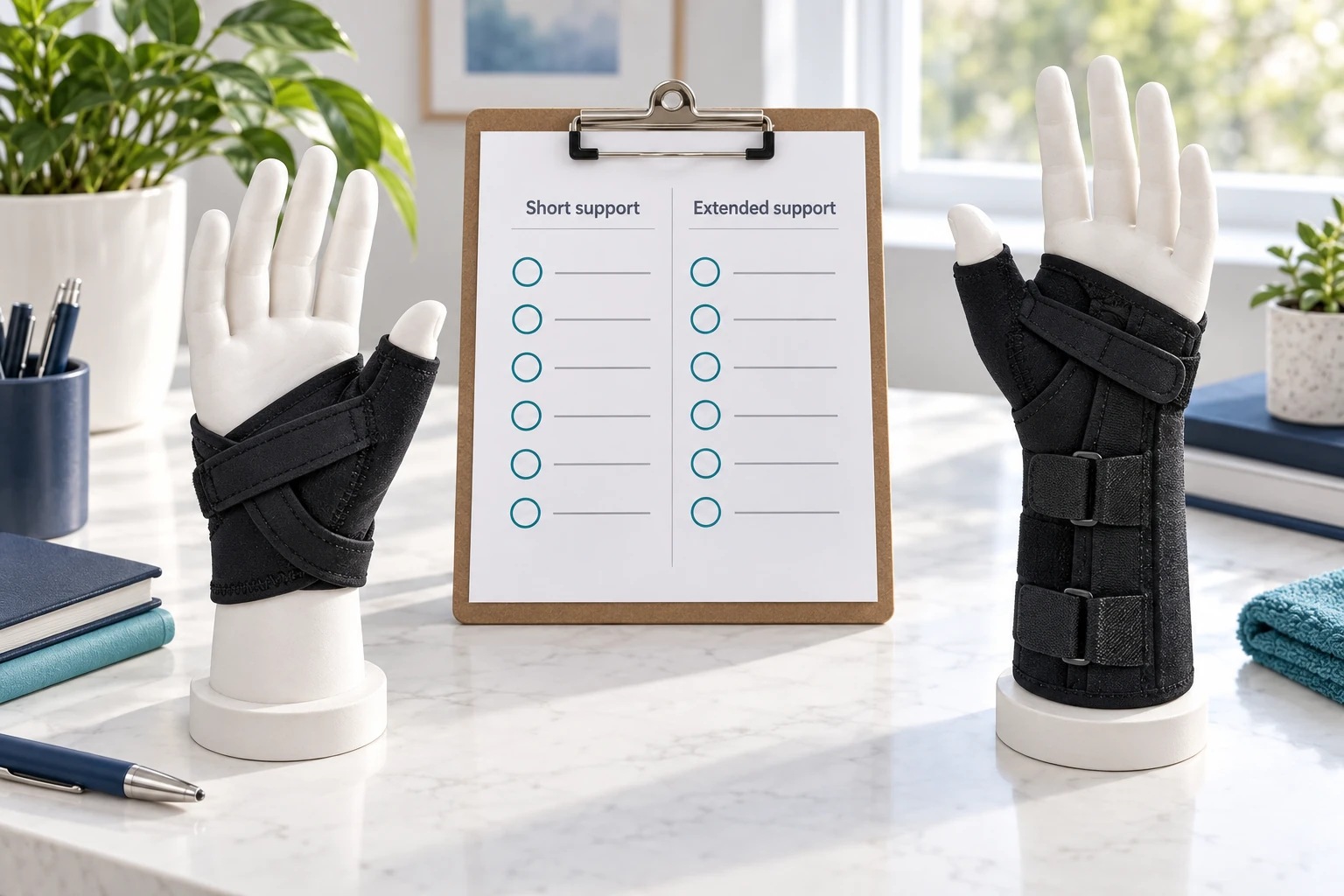 Photorealistic concept of Comfort Cool supports beside a side-by-side product comparison checklist